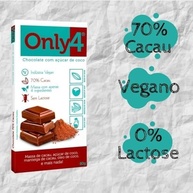 Chocolate 70% Cacau com Açúcar de Coco Only4 80g - imagem 3