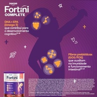 Fortini Complete Chocolate, Suplemento Infantil, 28 Vitaminas e Minerais, Fonte de Fibras e Ômega 3, 400g - imagem 5