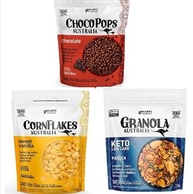 Kit 03 Granola KETO Paçoca,ChocoPops Sabor Chocolate e Corn Flakes Sabor Sweet Vanilla - imagem 2