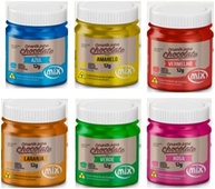 Corante Para Chocolate, Bombons, Trufas, Caldas, Kit 6 Potes Mix - imagem 3