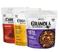 Granola KETO Low Carb Sabor Chocolate Belgian,ChocoPops Sabor Chocolate e Corn Flakes Sabor Sweet Vanilla-Kit 3 unidades-Hart's Natural - imagem 1