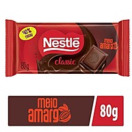 Chocolate Meio Amargo Classic 80g: Sabor Intenso! - imagem 1
