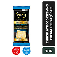 Chocolate Zero Açúcar Cookies & Cream 70g: Prazer Sem Culpa! - imagem 1
