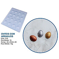 Forma Ovitos 210 com Arranjos em Acetato BWB para Chocolates - imagem 2