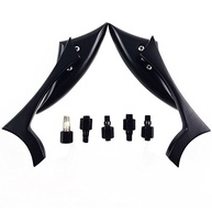 2x Espelhos Retrovisores Lâmina Alumínio Preto para Moto Cruiser, Chopper e Street - Suzuki B-King - imagem 4