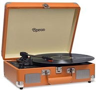 Vitrola Raveo Sonetto Chrome Caramel: Som Hi-Fi Retrô com Toca-Discos, Bluetooth e USB - imagem 2
