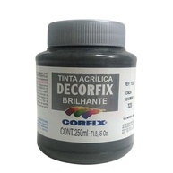 Tinta Acrílica Decorfix Branca 250ml - 320-Cinza Chu - Alta Cobertura e Durabilidade - imagem 2