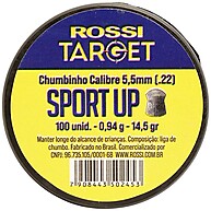 Chumbinho Rossi Target Sport Up 5.5mm – Precisão e Qualidade em 100 Unidades - imagem 1