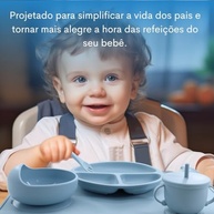 Kit Alimentação Bebê Rosa - 10 Peças em Silicone Premium com Talher, Chupeta e Babador - imagem 3