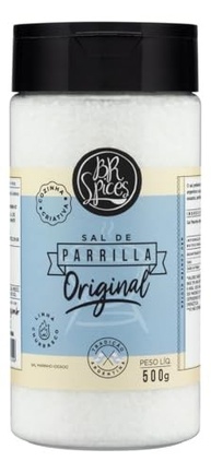 Sal de Parrilla Original, Sal Marinho Iodado, 500g BR Spices, para carnes e churrasco - imagem 1