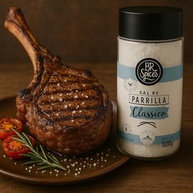 Sal de Parrilla Original, Sal Marinho Iodado, 500g BR Spices, para carnes e churrasco - imagem 3