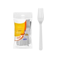 Kit 100 Garfos Descartáveis Reforçados Strawplast - Praticidade e Resistência para Festas e Churrascos - imagem 1