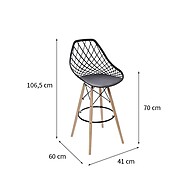 Banqueta Kayla Preta: Conforto e Estilo para sua Cozinha ou Churrasqueira - imagem 2