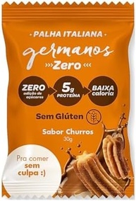 Kit com 10 Unidades de Palha Italiana Zero Adição de Açúcares sabor Churros de 30g cada - Germanos - imagem 2