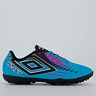 Chuteira Umbro Blast Society Azul e Rosa – Performance e Estilo - imagem 1