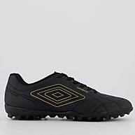 Chuteira Umbro Society Preta e Dourada – Performance e Estilo - imagem 1