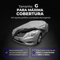 Capa Jacaré Texturizada para Carro (G): Proteção Total Impermeável Contra Sol, Chuva e Arranhões - imagem 5