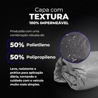Capa Jacaré Texturizada para Carro (G): Proteção Total Impermeável Contra Sol, Chuva e Arranhões - imagem 3