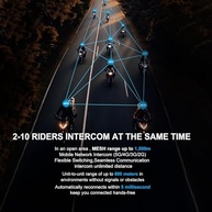 SolaMr X10: Capacete Moto Bluetooth 5.1 com Intercomunicador Mesh para 10 Ciclistas - imagem 4