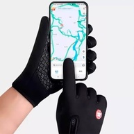 Luvas Impermeáveis Térmicas com Touch Screen para Motociclistas e Ciclistas - Proteção e Conforto em Preto - imagem 4