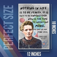 Pôster Inspirador de Ciências com Citação de Marie Curie - 30x45 cm - Papel Premium Brilhante - imagem 4