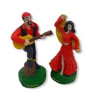Escultura Casal Ciganos 11 cm - Decoração e Espiritualidade com Estilo - imagem 1