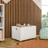 Caixa Organizadora de Brinquedos em Madeira - Modelo Montessoriano com Pés Cilíndricos - imagem 2