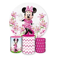 Decoração Mickey & Minnie: Painel + Capas de Cilindro - imagem 1