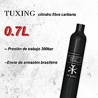 Cilindro PCP 300Bar: Fibra de Carbono para Mergulho - imagem 1