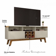 Rack TV 65" Larimar: Elegância Off White e Cinamomo - imagem 2