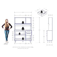 Armário Cozinha 6 Portas 2 Gavetas 120cm – Cinamomo/Areia - imagem 2