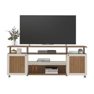 Rack para TV Ipanema até 75" com 2 Portas e Rodízios - Cinamomo/Off White - imagem 5