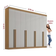 Guarda-Roupa Casal 8 Portas Império Cinamomo/Off White – Organização e Estilo para seu Quarto - imagem 5