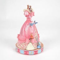 Enesco Disney Traditions Jim Shore Cinderela Rosa - Estatueta Musical em Resina Pintada à Mão - imagem 4