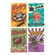 Placas Decorativas Vintage Cinema 20x30cm – Kit com 4 Unidades | Acabamento Premium com Adesivo - imagem 2