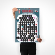 Poster Raspadinha Filmes - 100 Clássicos do Cinema - Decoração para Casal e Amantes de Cinema - imagem 1