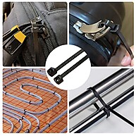 Kit 100 Abraçadeiras de Nylon Pretas - Diversos Tamanhos Cinoy - imagem 2