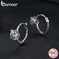 Brincos Bamoer 925 Hoop com Moissanita 0,5ct – Elegância que Cintila - imagem 2