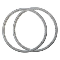 Par de Pneus Maciços 24x1 3/8 Cinza para Cadeira de Rodas - Antifuro e Duráveis - imagem 2