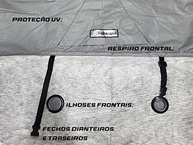 Capa Premium Cinza para Honda CB 400/450/500: Proteção Imbatível! - imagem 4