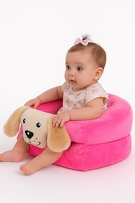 Assento de Bebê Confortável em Formato de Elefante Cinza - Apoio Ergonômico e Macio para Crianças de 3 a 6 Meses - imagem 3