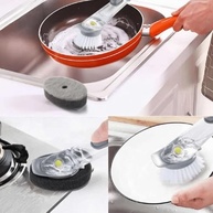 Escova de Limpeza 2 em 1 com Dispenser de Sabão | Max Cleaner Cinza 150ml - imagem 4