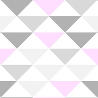 Papel de Parede 3D Triângulos: Rosa e Cinza! - imagem 2