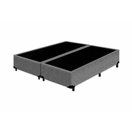 Base Box Casal Bipartido Suede Cinza - Design Moderno com Estrutura Reforçada - imagem 1
