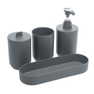 Organize com Estilo: Kit Banheiro Bambu Lyor Cinza - imagem 2