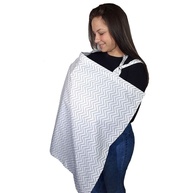 Capa de Amamentação Baby Deluxe Chevron Cinza - Conforto e Estilo para Mães Modernas - imagem 1