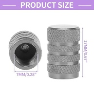 5 Tampas de Válvula de Pneu em Alumínio Cinza Premium - Proteção e Estilo para Seu Veículo - imagem 4