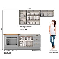 Cozinha 4 Peças Amy Casa 812: Seu Sonho Cinza! - imagem 2