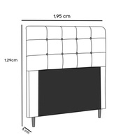 Cabeceira King Size Estofada Helena: Conforto em Suede Cinza - imagem 2