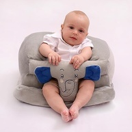 Assento de Bebê em Formato de Elefante com Apoio Confortável - Cinza/Azul - imagem 4